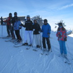 Gruppe von Skifahrern